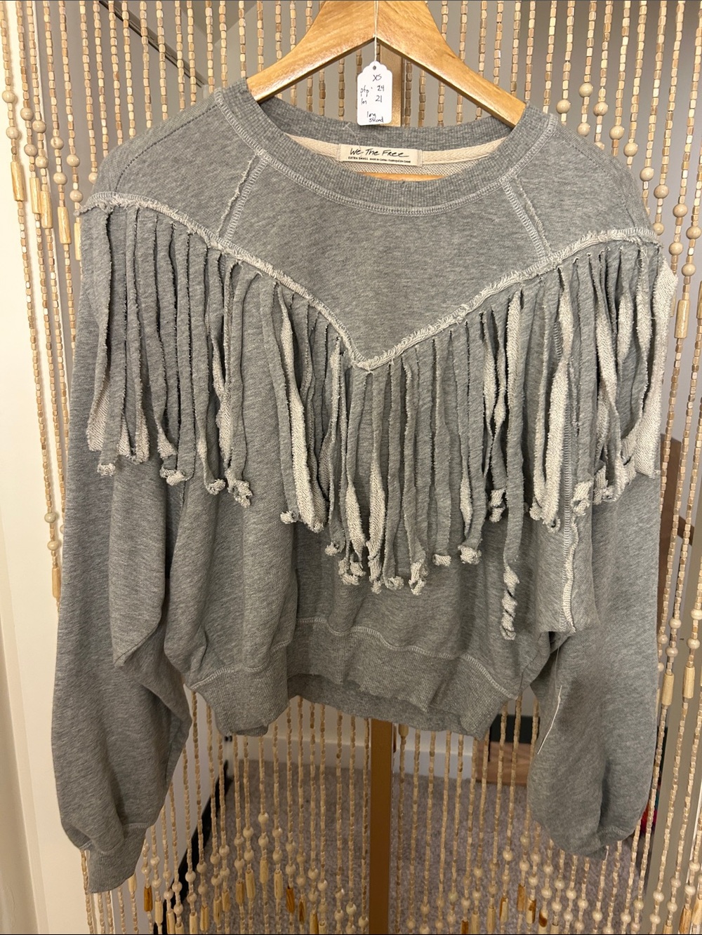NWT Free People Vintage Souls Fringe Pullover Size XS - Picture 4 of 6